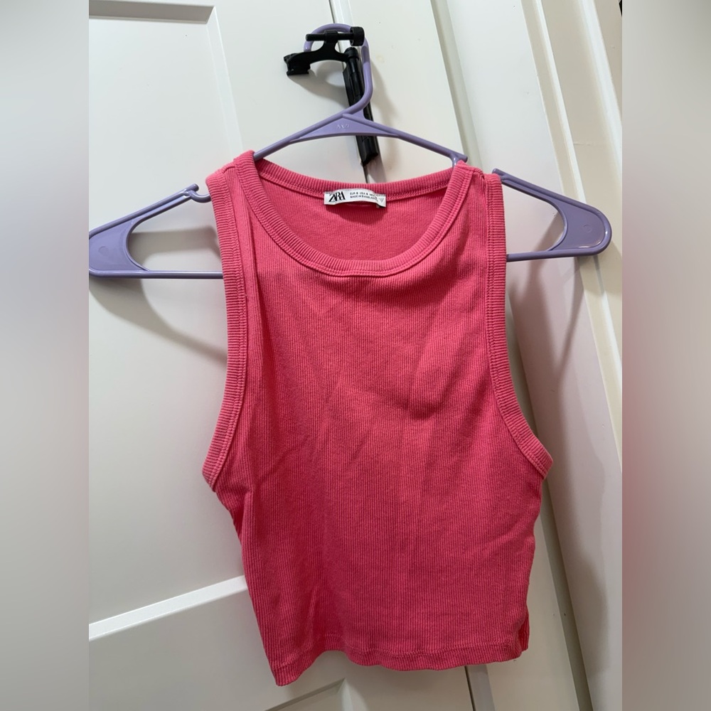 Zara cropped halter tank